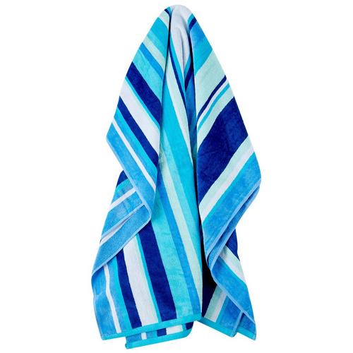 Shoreline Collection Dobby Vertical Stripe Beach Towel
