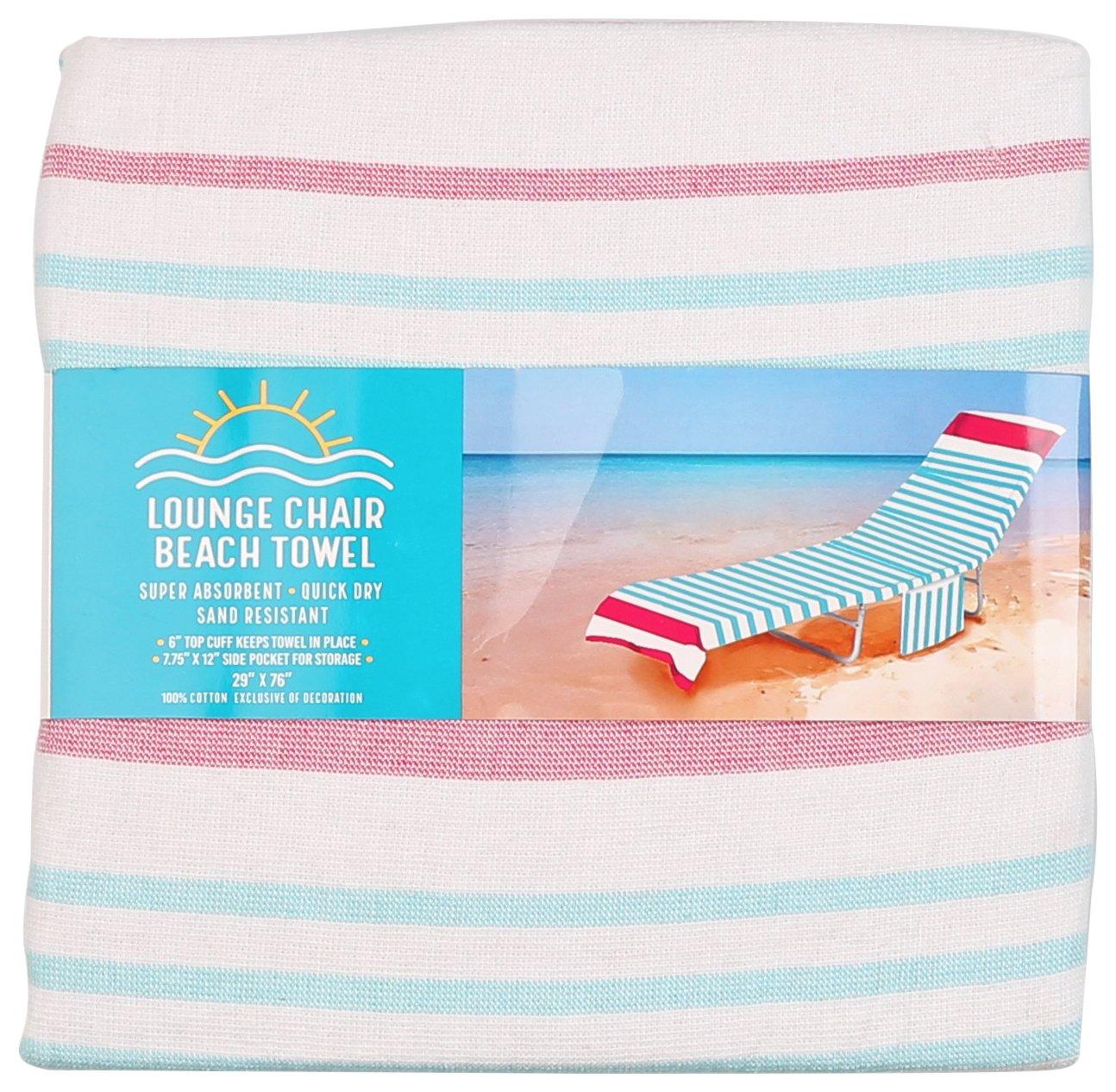 29x76 Striped Lounge Chair Beach Towel