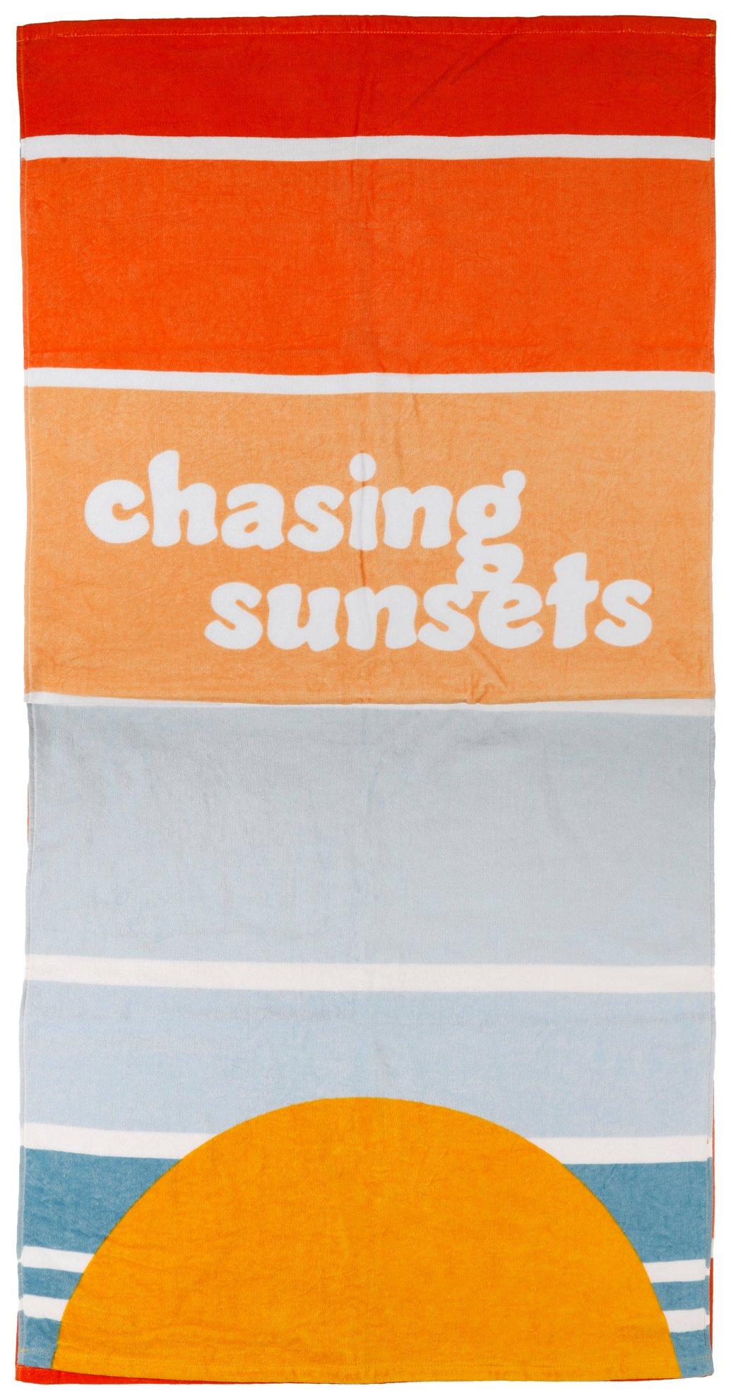 30x60 Chasing Sunsets Beach Towel