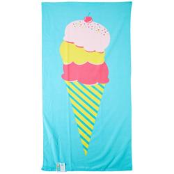 Ice Cream Cone Reversible Beach Towel