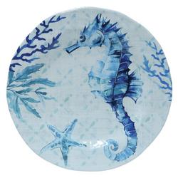 4-pk. Deep Blue Sea Seahorse Salad Plate Set