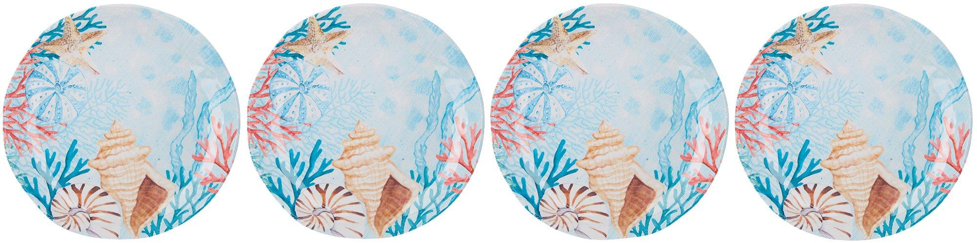 4 Pc Coquina Dinner Plate Set