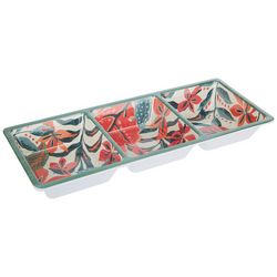 Coastal Home Palm Paradise 3 Section Serving Tray