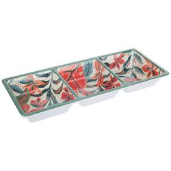 Palm Paradise 3 Section Serving Tray