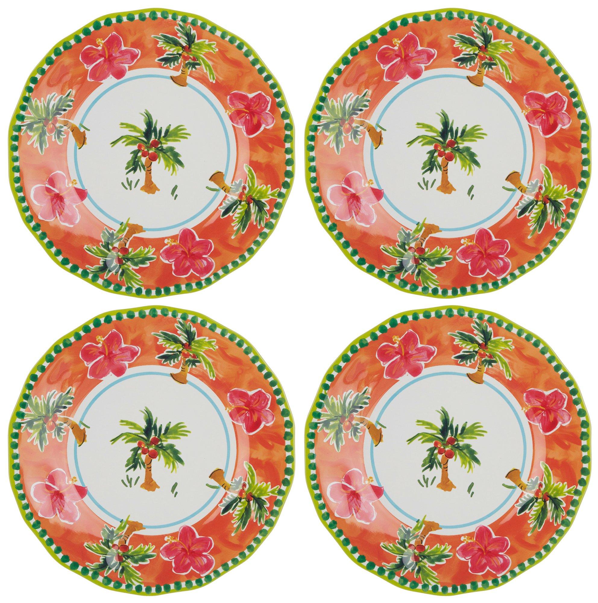 4 Pc Isla Morada Plate Set