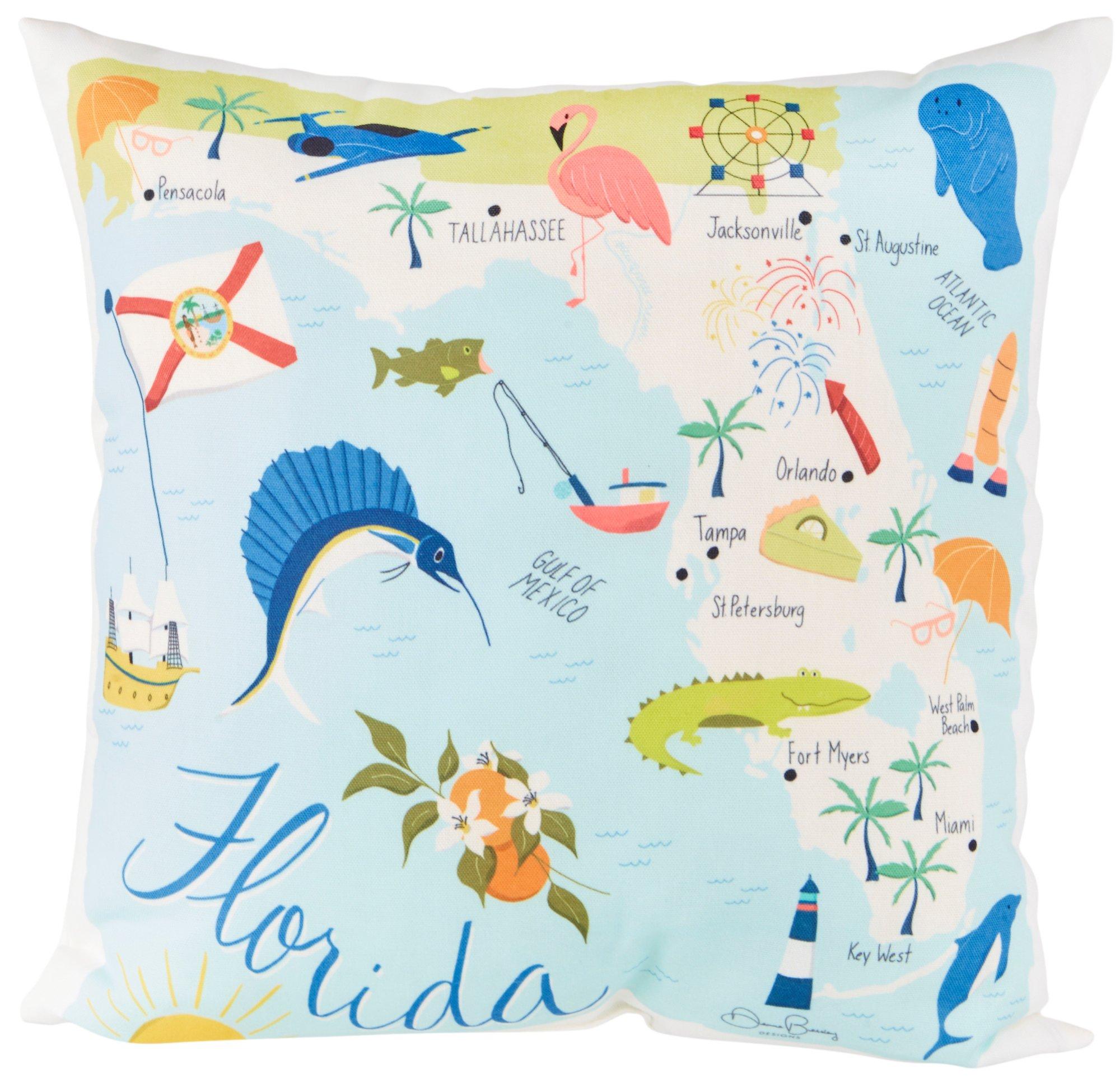 16x16 Florida Vibes Outdoor Pillow