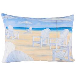 12x18 Beach Scene Outdoor Pillow