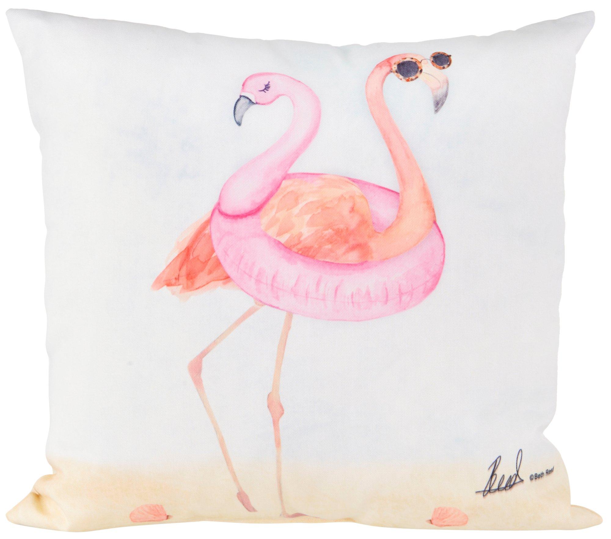 16x16 Flamingo Outdoor Pillow