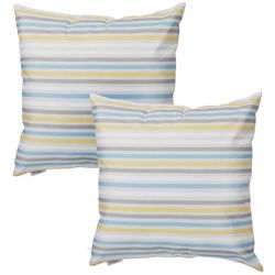 Homey Cozy 2 Pk Striped Decorative Outdoor Pillows