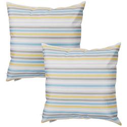 2 Pk Striped Decorative Outdoor Pillows