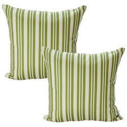 Homey Cozy 2 Pk Stripe Outdoor Decorative Pillow Set