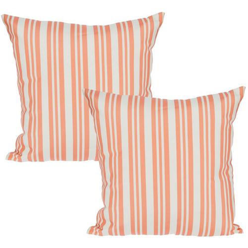 2 Pk Multi Stripe Outdoor Decorative Pillow Set