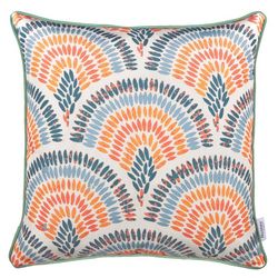 Homey Cozy 20x20 Dotted Fan Decorative Outdoor Pillow