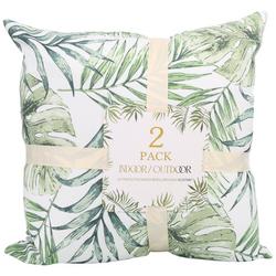 2 Pk Tropical Leaves Decorative Pillows