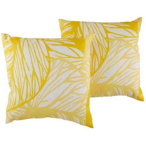 Homey Cozy 2-pk. Linear Leaf Outdoor Decorative Pillows
