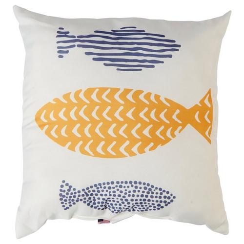 Elise & James Home 18x18 Fish Outdoor Pillow