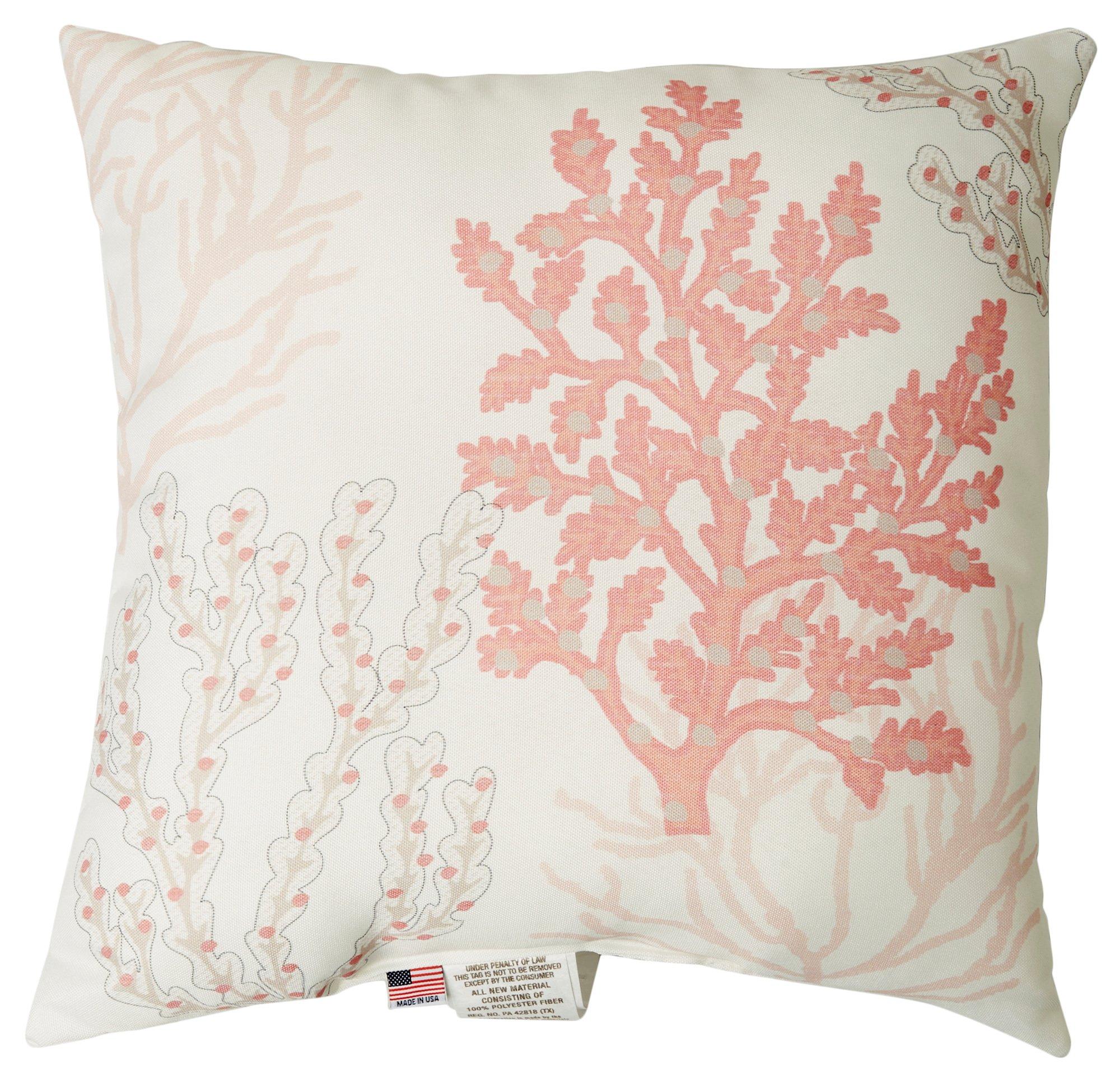 Elise & James Home 18x18 Coral Decorative Outdoor