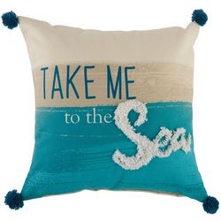 LR Resources Tufted Take Me Pompom Decorative Pillow