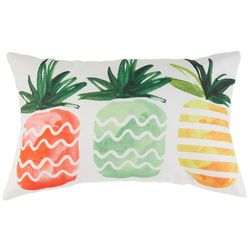 S & Co Pineapple Trio Decorative Outdoor Pillow