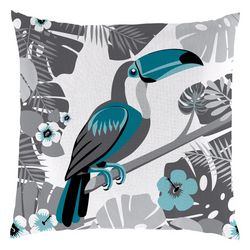 S & Co 18x18 Toucan Decorative Outdoor Pillow