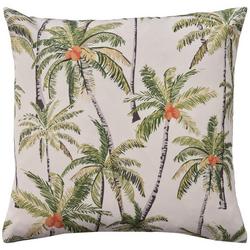 18x18 Palm Trees Embroidered Outdoor Pillow