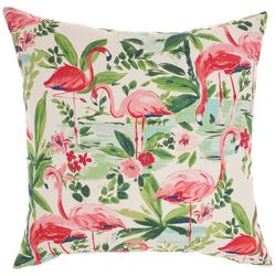 Waverly 20x20 Reversible Flamingo Outdoor Pillow