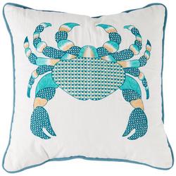 Crab Embroidered Outdoor Decorative Pillow