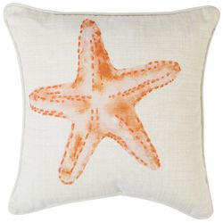 Coastal Home Single Starfish Outdoor Decorative Pillow