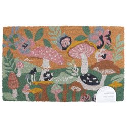 Rosewoods Marketplace 18x30 Mushroom Garden Coir Doormat
