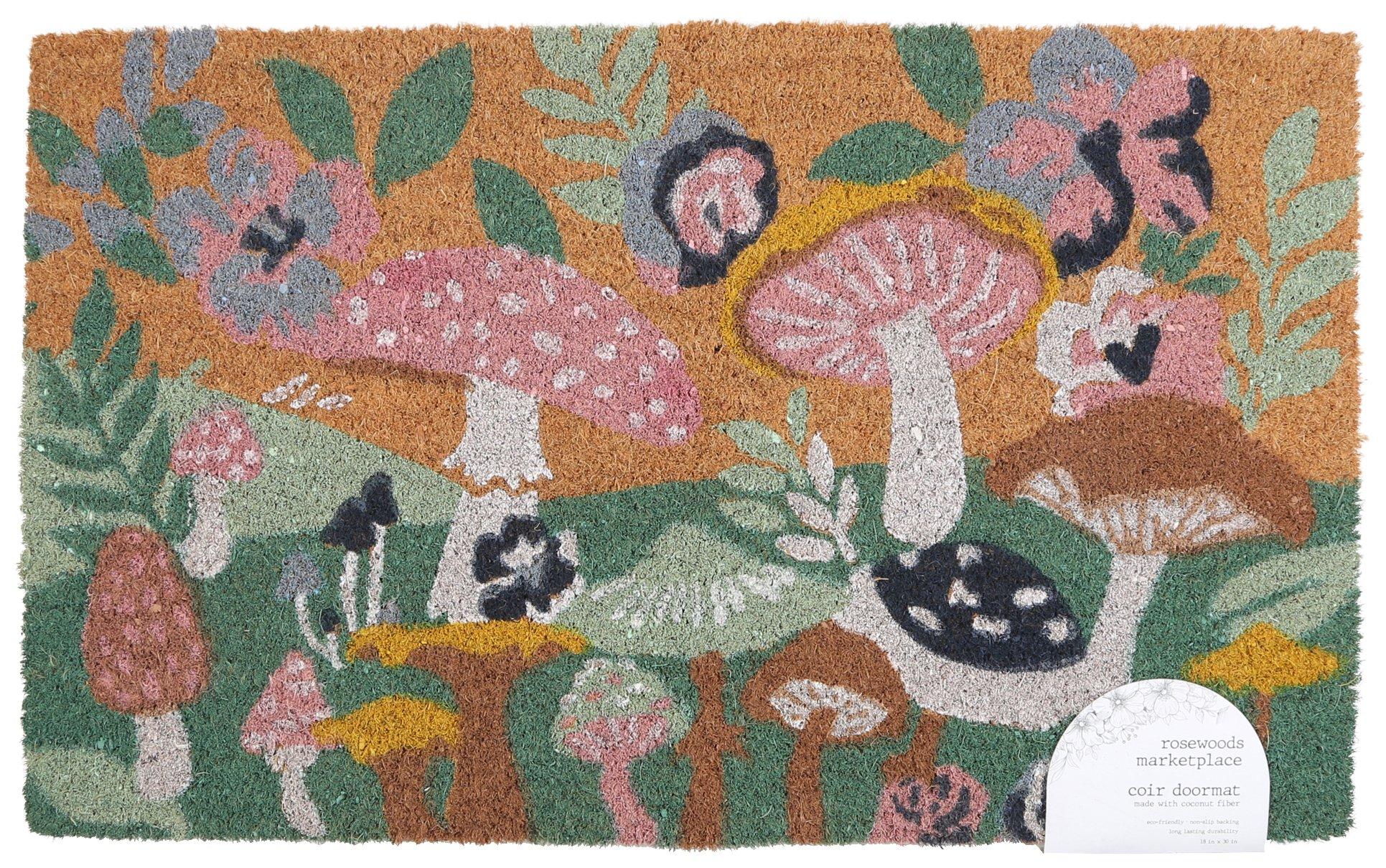 18x30 Mushroom Garden Coir Doormat