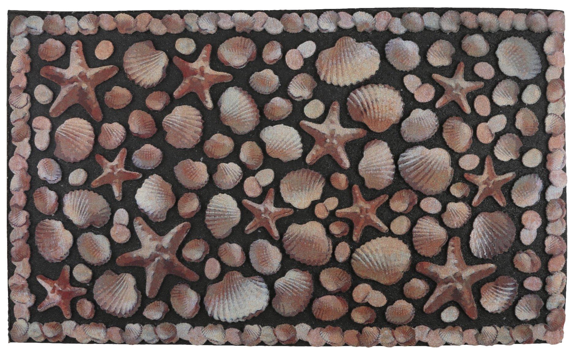 Seashell Pattern Rubber Doormat