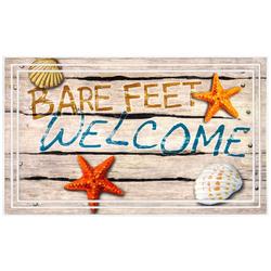 Bare Feet Welcome Accent Rug