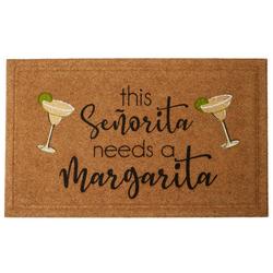 This Senorita Needs A Margarita Faux Coir Doormat