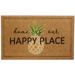 Home Is Our Happy Place Faux Coir Doormat