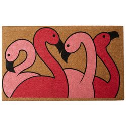 Mohawk Fancy Flamingo Faux Coir Doormat