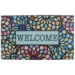 Mohawk Stained Glass Welcome Rubber Doormat