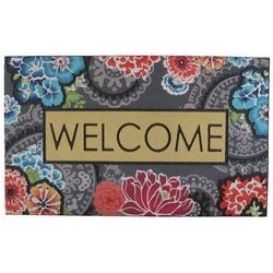 Mohawk Floral Welcome Rubber Doormat