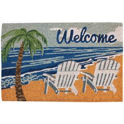 Beach Chair Welcome Coir Doormat