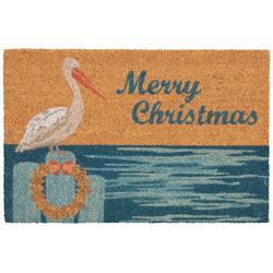 Beach Merry Christmas Coir Doormat