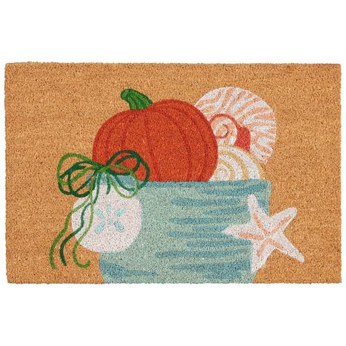 Nourison Coastal Pumpkin Basket Coir Doormat