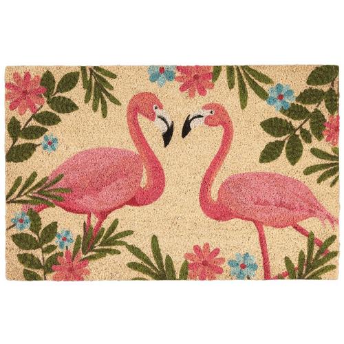 Nourison Flamingo Friends Coir Doormat