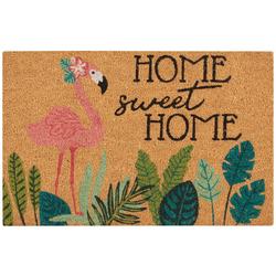 Flamingo Home Sweet Home Coir Doormat