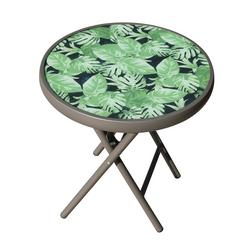 19in Palm Leaf Outdoor Side Table