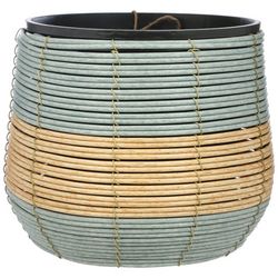 Zest Kitchen + Home 9in Dual Use Resin Wicker Planter