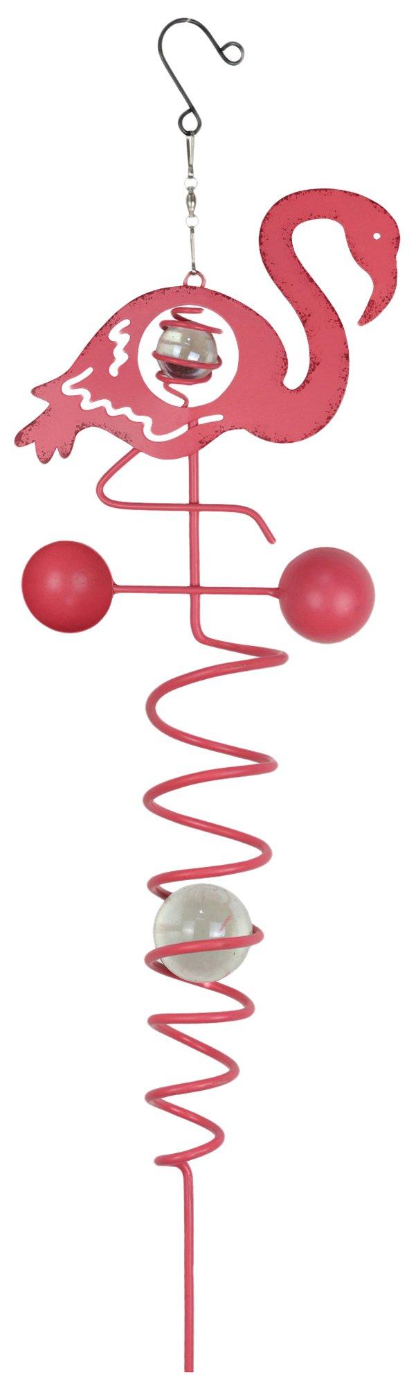 Fancy That Hanging Flamingo Wind Spinner Garden Decor