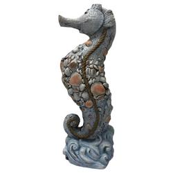 Cement Seahorse Shell Statue