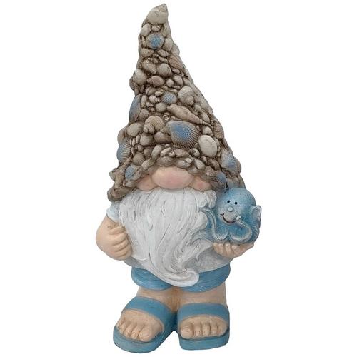 Fancy That 22in Gnome With Shell Hat Garden
