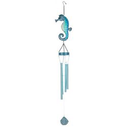 Fancy That 43in Glass Seahorse Wind Chime