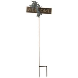 San Pacific Metal Turtle Welcome Sign Garden Stake