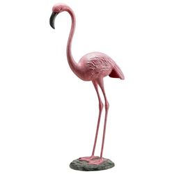San Pacific Flamingo Painted Garden Statue